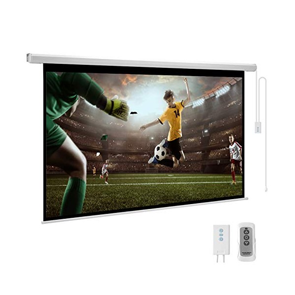 YODOLLA 100inch Motorized Projection Screen, 16:9 4K 3D HD Electric