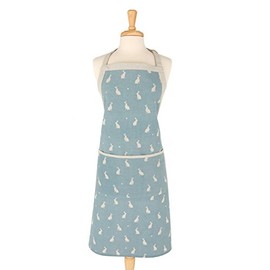 Dexam Rushbrookes Stargazing Hare 100% Cotton Apron, 100Percent, Blue, 90 x 80