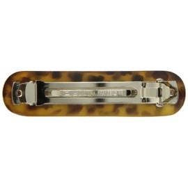 Caravan Basic Full Size Rounded Corner Barrette With A Hand Painted Honey Color