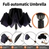 ZDSSM Umbrella Travel Large Windproof Inverted Umbrellas for Rain Portable