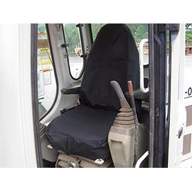 Made in USA - High Back Excavator Seat Cover - 20x28, Heavy Duty Canvas, Jay's Equipment Seat Covers