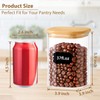 37oz(1.2Qt) Square Glass Storage Containers with Bamboo Lids – 4