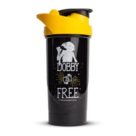 Shieldmixer Hero Pro Classic Shaker Dobby is Free - BPA-Free - Gym Accessories - Protein Shaker - Fitness Water Bottle - Black - 700 ml