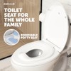 Asiento de inodoro alargado con apertura rápida y protector de