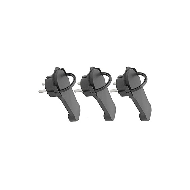 WeBaSo WSP3x60-FlStsw 3 Pieces Black Angled Plugs Extra Flat for