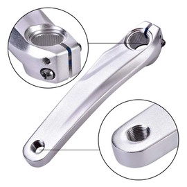 Vbestlife Bicycle Crank, Bicycle Left Crank Aluminium Alloy for 590 610 SLX XT XTR Crankset (Silver) Ride Riding