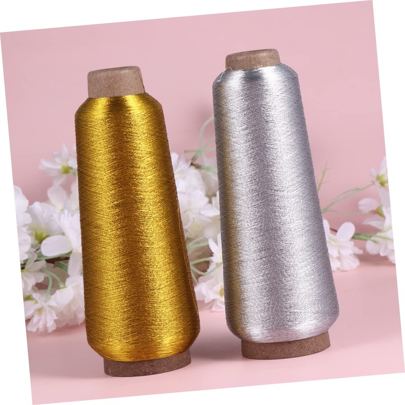TEHAUX 4 Rolls Metallic Embroidery Threads for DIY Cross Stitch