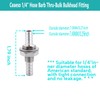 1/4" Hose Barb Thru-Bulk Bulkhead Fitting,304 Stainless Steel Straight Hex