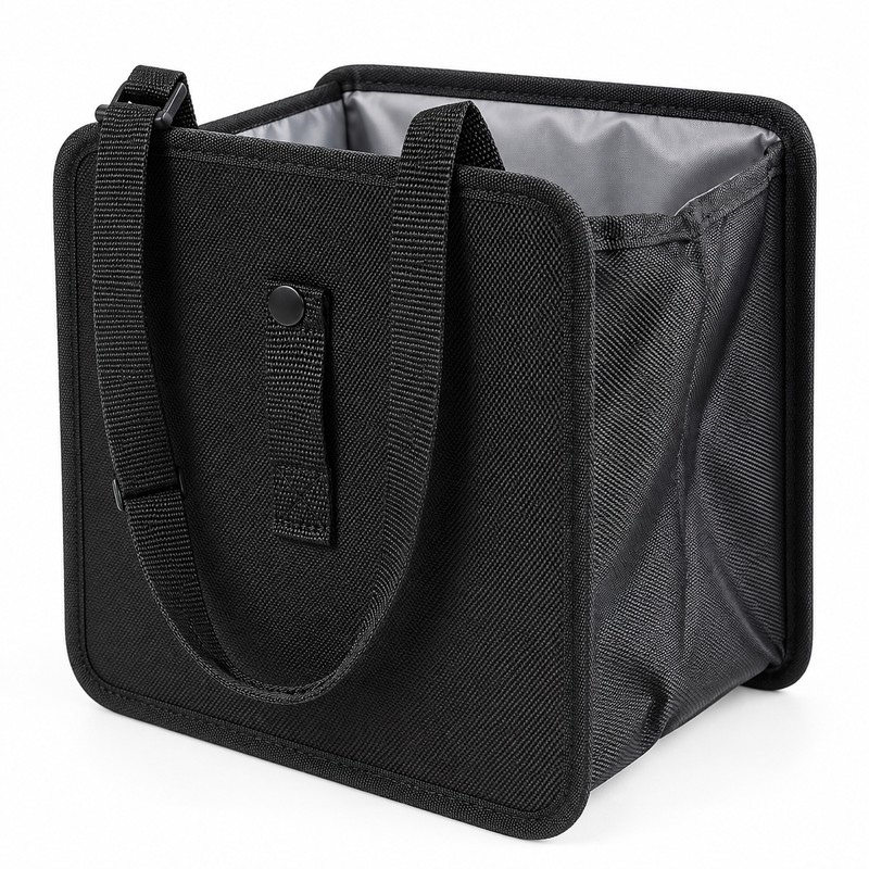 1pc Durable polyester fiber car trash can - Multi-functional folding
