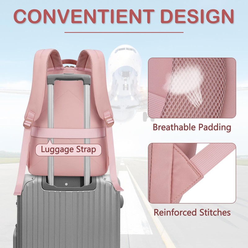 Laptop Backpack for Women 15.6 Inch Travel Backpack With USB