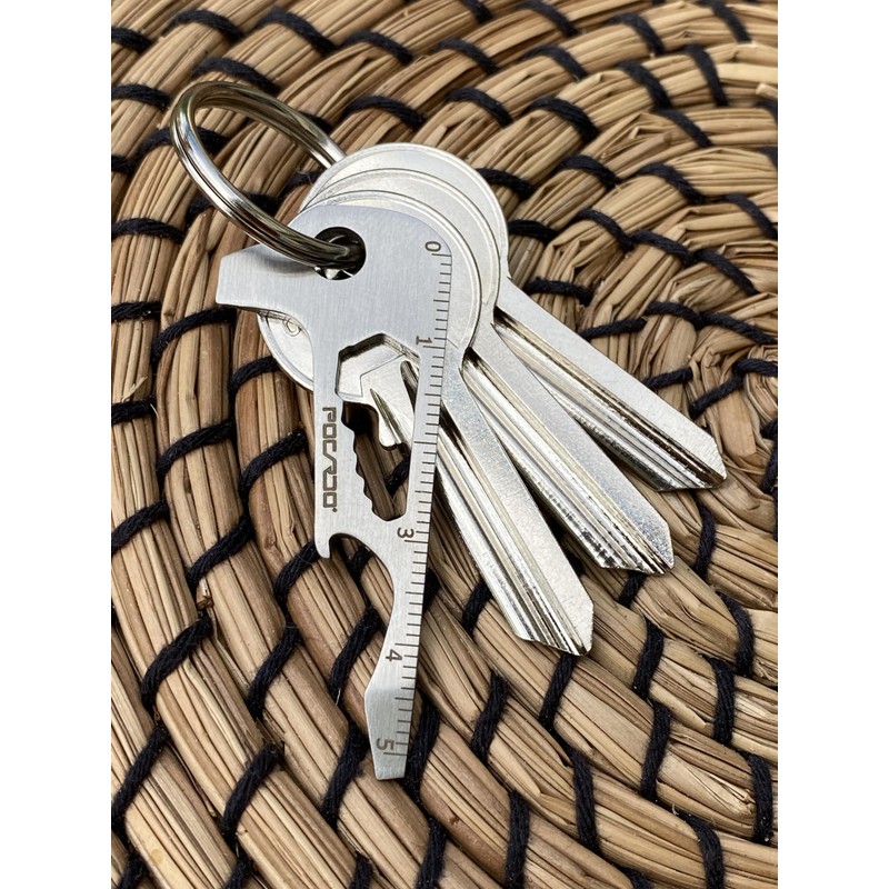 POCARDO Multitool 12-in-1 Multifunctional Tool Extension for Key Organiser, Coin