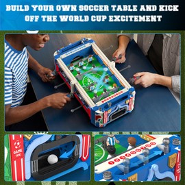 SHAREHB Soccer Cup Building Blocks Set - 2026 Soccer Match Trophy Football Table Game Construction Toy Building Set for Kid Adult, Ideal Gift Home Office Decor for Boys & Girls Fans