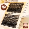 Lash Clusters Wispy 50D Cluster Eyelash Extensions 320pcs Individual Natural