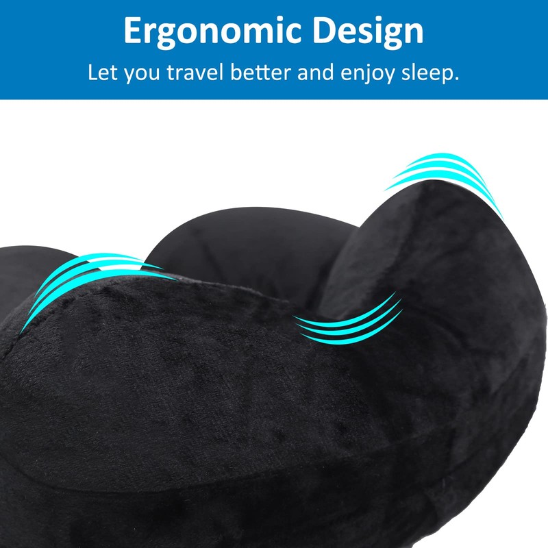 YOUXIU Neck Pillow Inflatable Travel Pillow Compact Neck Pillow Ergonomic