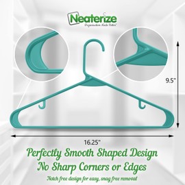 Clothes Hangers Plastic 20 Pack - Aqua Plastic Hangers - Makes The Perfect Coat Hanger and General Space Saving Clothes Hangers for Closet - Percheros Ganchos para Colgar Ropa Hangars