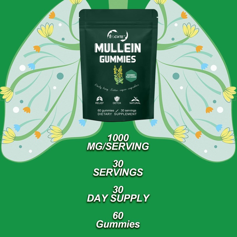 9 in 1 Mullein Leaf Extract Gummies for Lung Cleanse,