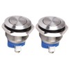 Healeved Stainless Steel Momentary Push Button 16mm Metal Self Reset