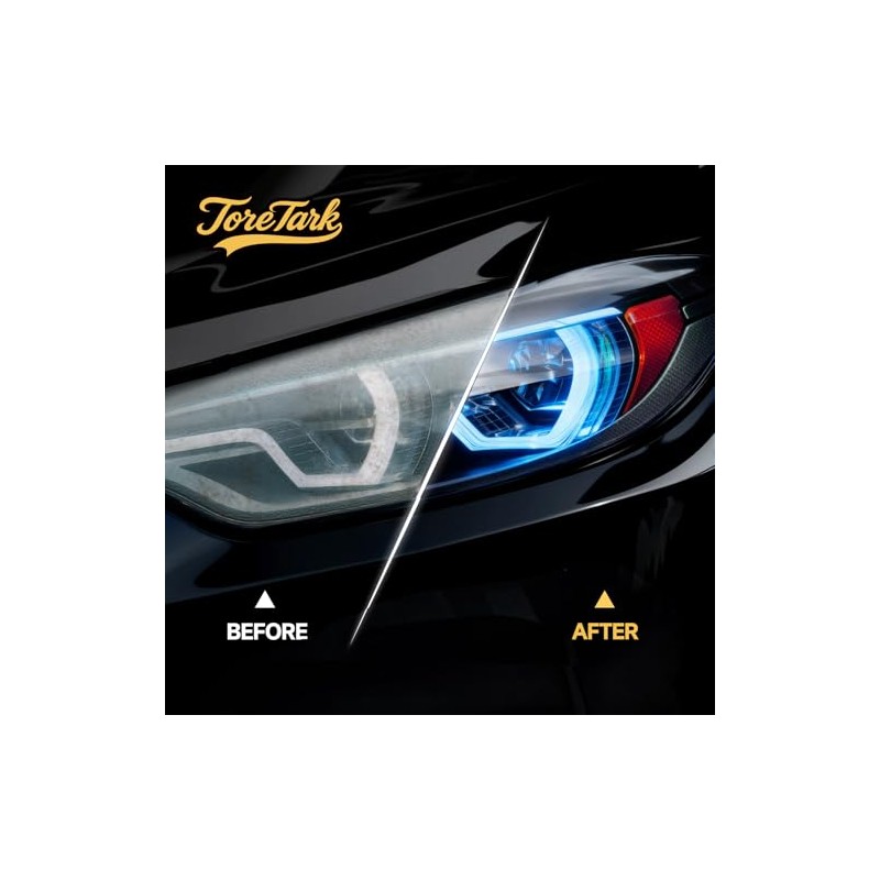 Headlight Restoration Kit - No Tools Required for Clear, Bright