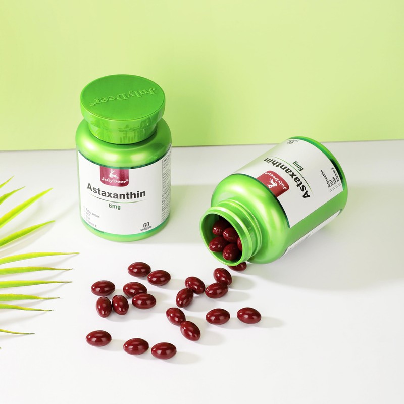 JulyDeer Astaxanthin 6 mg Per Serving, 60 Softgels – Double