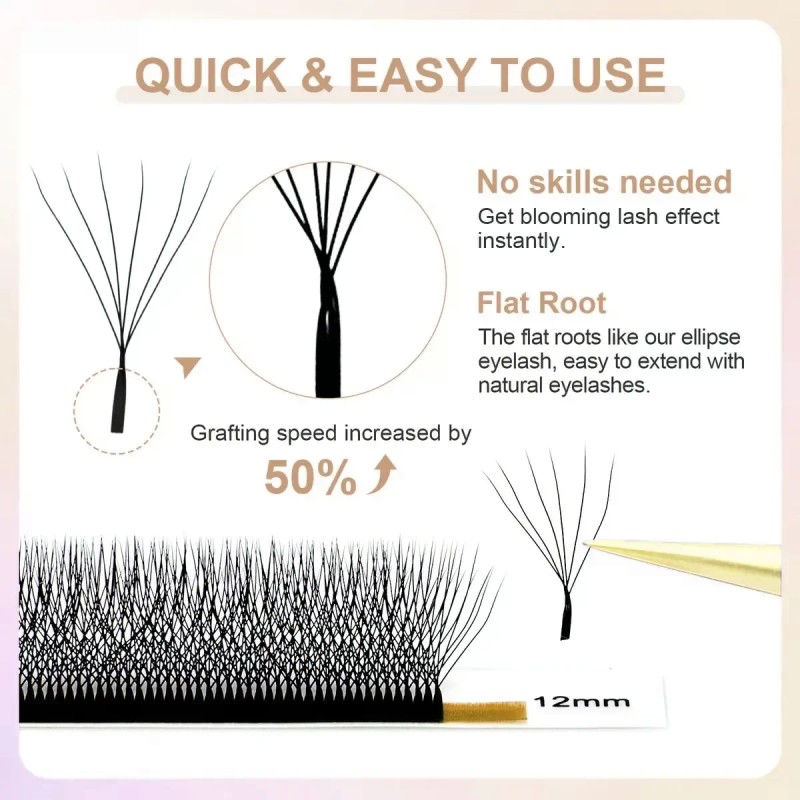 Blister Masscaku Extensiones De Pestañas 6d W Shape Volumen