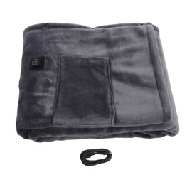 Electric Heated Blanket Small 5V Quick Heating Thickening Flannel Electric Throw Blanket Grey 140x80cm / 55.1x31.5in