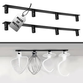 (2-Pack) Calvana Metal Stand Mixer Attachment Storage Organizer, Compatible with KitchenAid Attachments; Durable & Reliable Construction