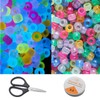 SHENSAIGO 900PCS Luminous Pony Beads, 6 X 9mm Kandi Beads