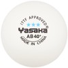 Yasaka AB40+ Table Tennis Balls, Plastic 3 Star Balls, White,