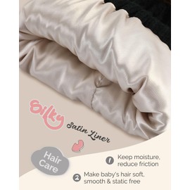 Hat Hut Toddler Beanie Satin Lined Beanie for Baby Winter Hats for Kids Pom Pom Beanie for Boys Girls (A1-Black)