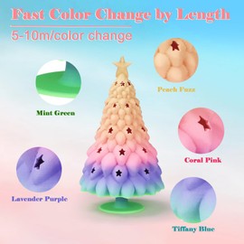 LOVOON 3D Printing Filament Bundle 2KG Matte Rainbow Gradient PLA Filament 1.75mm Color Changing Printer Filaments Multicolor Shift fit Most 3D Printers Pen Printer for Kids,1KG X 2 Spools