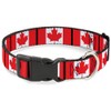 Buckle-Down PC-W30367-NM Dog Collar Plastic Clip Buckle, 1/2"x9"-15", Canada Flags