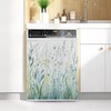 Dishwasher Magnet Cover,Watercolour Plants and Flowers Magnet Sticker Fridge Panel
