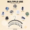 [2 Pack], Multi-Clip Pants Hangers with 10 Clips, Metal Yoga