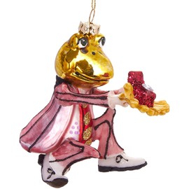 BRUBAKER 2-TLG. Baumkugel Set Frosch Liebespaar Prinz und Prinzessin - Handbemalte Weihnachtskugeln Froschprinz Antrag - Christbaumschmuck aus Glas - Baumschmuck Heiratsantrag Verlobung Lustig
