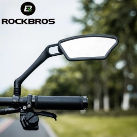 ROCKBROS Bike Mirror Handlebar Mount Rotatable Bicycle Convex RearView GlassSafe - Right 1 PC