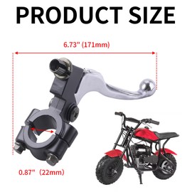 Stylemafia 7/8" 22mm Left & Right Brake Lever and 155cm Brake Cable fit for Coleman CT100U CC100X DoodleBug DB30 79cc 97cc 98cc 100cc 3hp Motovox MBX10 MBX11 powersport Mini Bike Parts