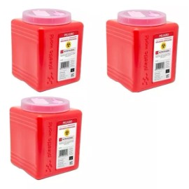 GH medic Bote Recolector Contenedor Punzocortante 1.5l Rpbi Pack C/3