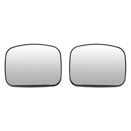HECASA 2Pcs Hood Mirror Glass Convex Compatible with 2008-2017 Freightliner Cascadia Front Hood Mirror Glass Plastic ABS Glass Black