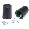 JurciCat 5 Leather Dice Cups Set Including 5 Leather Dice