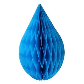 3-Pack 5 Inch Mini Rain Drop Honeycomb Ornament Decoration (Turquoise)