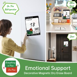 Dumpster Fire Desk Accessories Funny Employee Appreciation Gifts for Office Coworker Nurse Teacher Boss Men, Dumpster Fire Decor Ornament Count Days Since Chaos Magnetic Dry Erase Board