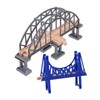 Kisangel Funny Bridge Toy DIY Train Accessory Model Train Bridge