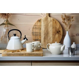 LE CREUSET Tazza cappuccino London in gres vetrificato, 200 ml, Meringue, 70303207160099