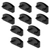 Lotsdonxia 10PCS Black Bedpan Bracket Replaceable Furniture Panel Plastic Bracket
