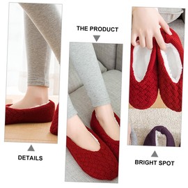 Gatuida 1Pair Adult Fuzzy House Socks with Grippers Winter Warm Non Slip Slipper Socks for Men and Women Cozy Thermal Floor Socks for Cold Weather