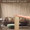 Set of 2 String Curtains, Glittering, No Fading, Blindfold, High