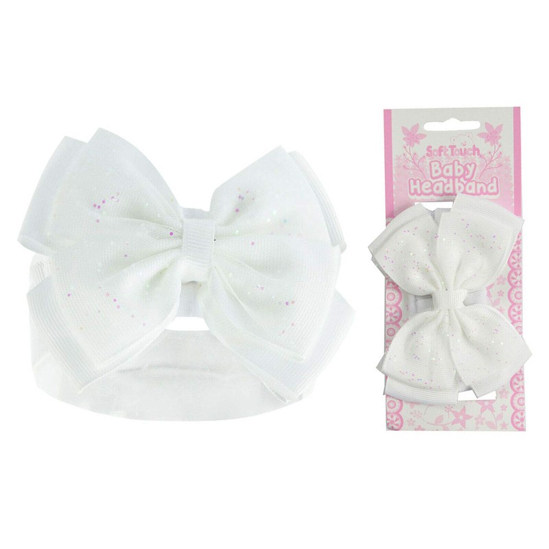 Soft Touch Newborn Essentials Headband with Bow Stretchy and Soft