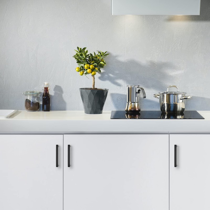 Ravinte 15 Pack Black Cabinet Pulls 4-1/2 Inch Square Kitchen