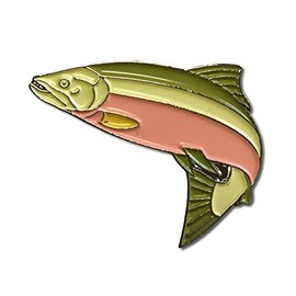GBJUK Salmon Fish Enamel Pin Lapel Badge with Butterfly Clasp Back