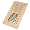 Hardwood White Oak Floor Register, Flush Mount with Frame, 4x10